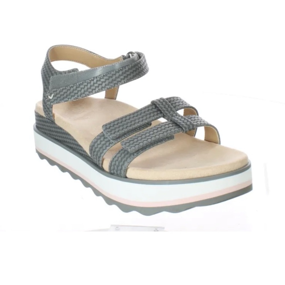 Vionic Womens Lex Gray Ankle Strap Heels Size 8